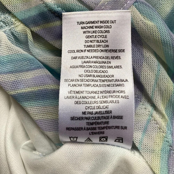 Madden NYC Y2K Wavy Corset Crop Top Women's Large Long Sleeve Mesh Stretch - Picture 14 of 14